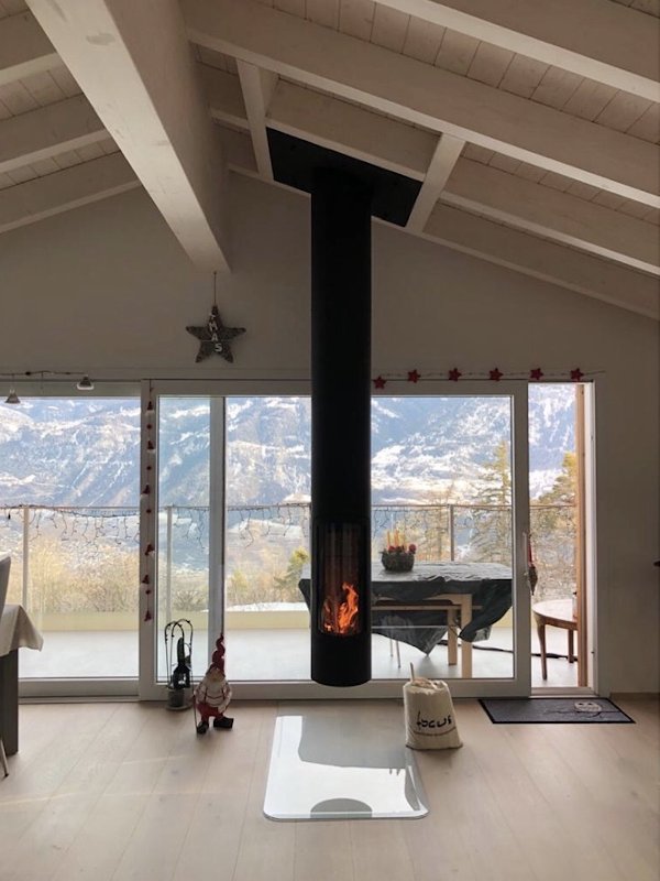 Suspended Focus Slimfocus fireplace - Carron-Lugon