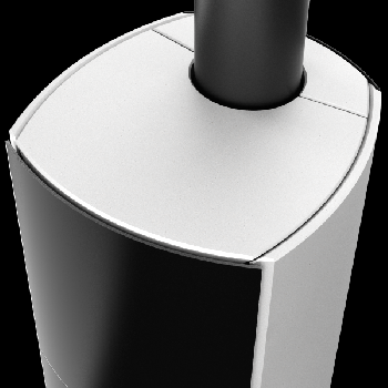 Die besondere Form des T-SKY verbindet die großen Steinflächen perfekt mit der gebogenen Glasfassade.