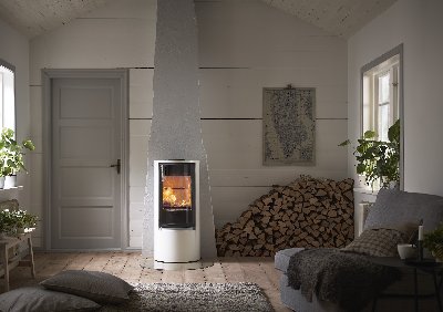 Contura 510 weiß - Glastür, Glaseinlegeboden