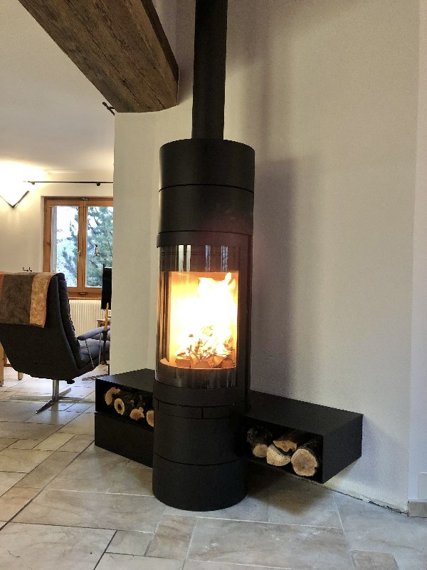 Skantherm Elements round wood stove - Carron-Lugon