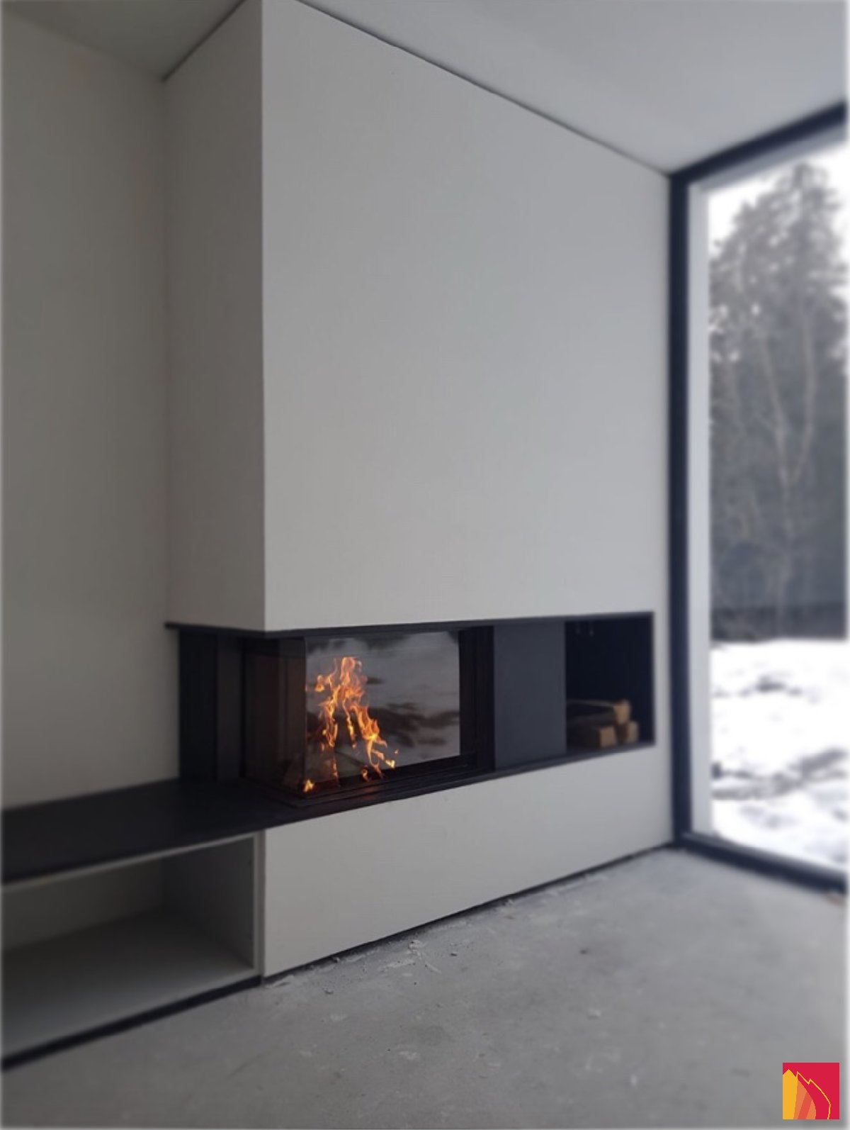 Chimenea de esquina Luna Diamond 900CL - Carron-Lugon