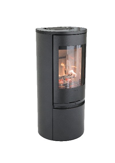 Contura 510 schwarz - Tür aus Gusseisen, Deckplatte aus Glas