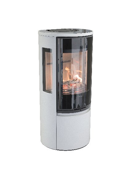 Contura 556 weiß - Glastür, Glaseinlegeboden