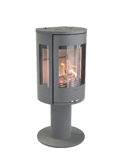 Contura 586 grau - Tür aus Gusseisen, Wanne aus Gusseisen