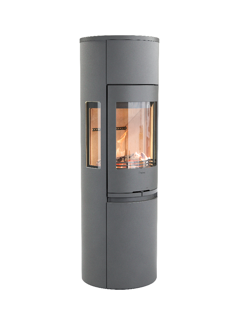 Contura 596 gris - Porte en fonte, plateau en fonte