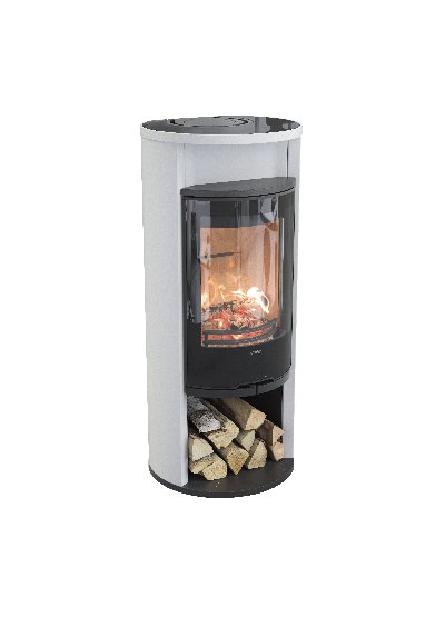 Contura 610 weiß - Glastür, Glasaufsatz