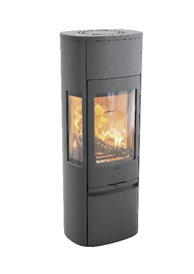 Contura 896 grau - Tür aus Gusseisen, Deckplatte aus lackiertem Aluminium