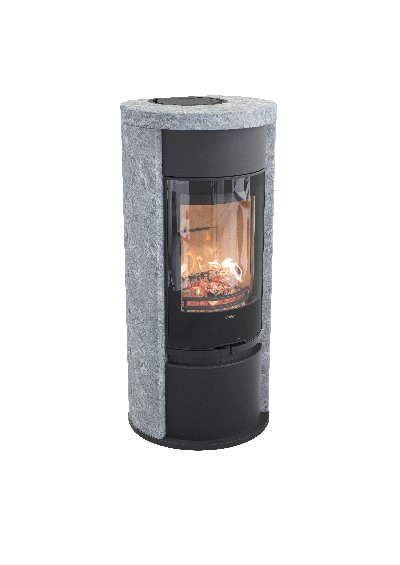 Contura 620T noir - Porte en verre avec porte en acier