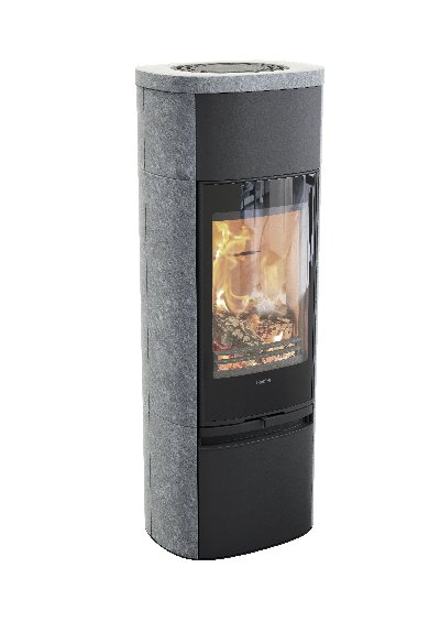 Contura 890T negro con puerta de cristal