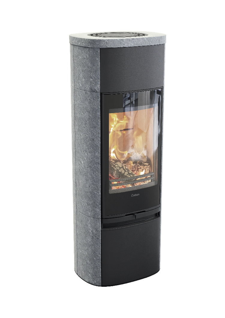 Contura 890T noir avec porte en verre