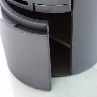 Porte cache réserve à fermeture automatique acier gris