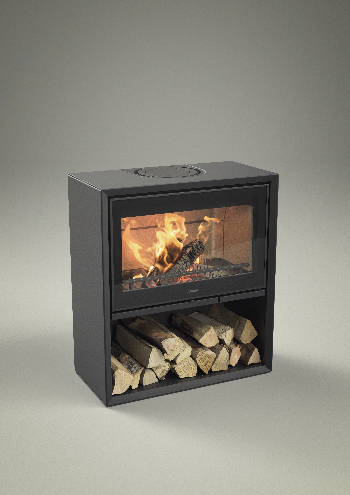 Contura 310 noir avec porte en verre