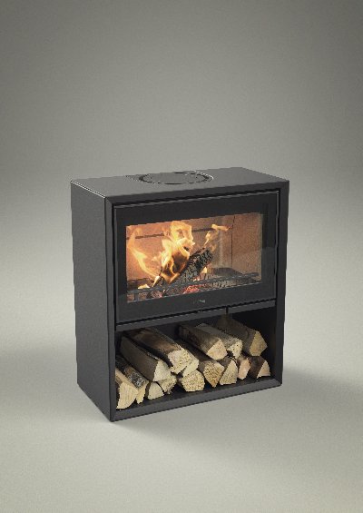 Contura 310 noir avec porte en verre