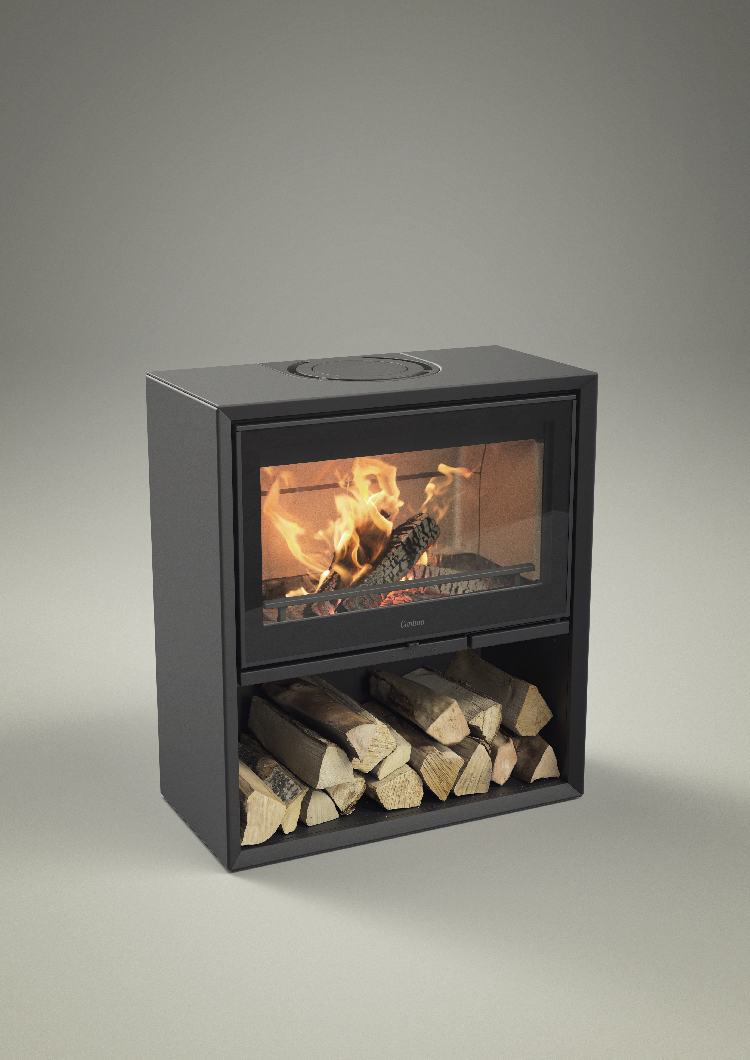 Contura 310 noir avec porte en verre