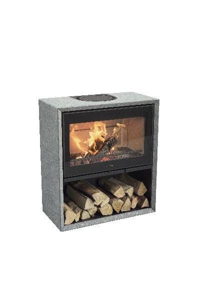Contura 320T with glass door