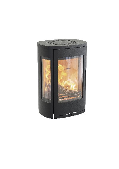 Contura 856w black - Cast iron door, lacquered aluminium top