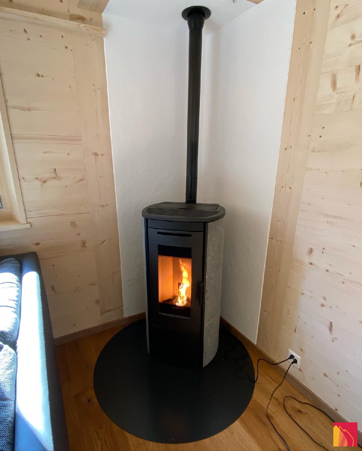 Estufa de pellets Klover Soft 80 Ollaire Stone - Carron-Lugon