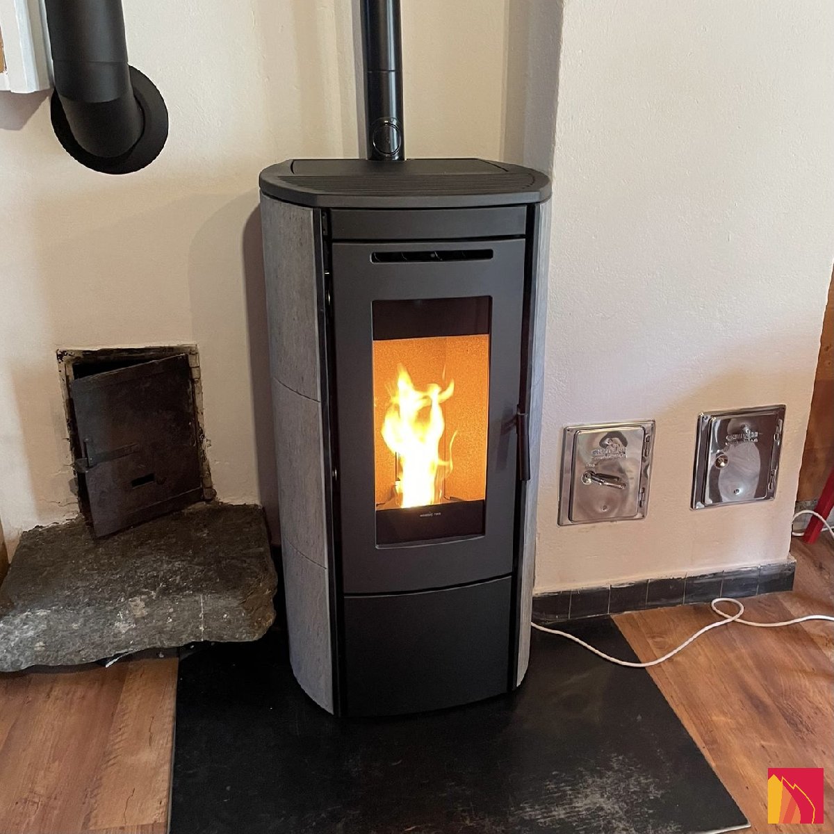 Estufa de pellets Klover Soft 80 Ollaire Stone - Carron-Lugon