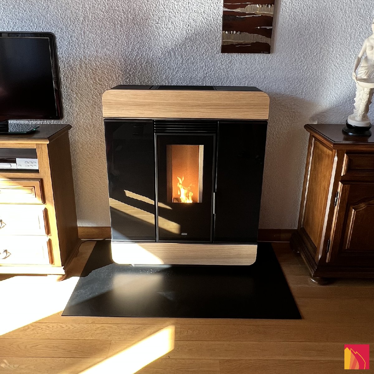 Estufa de pellets Klover Diva Wood Rovere - Carron-Lugon