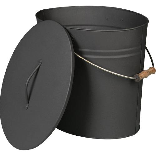 Grand seau à cendres avec couvercle - Anthracite - Carron-Lugon