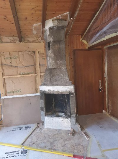 Replacing the chimney - Carron-Lugon